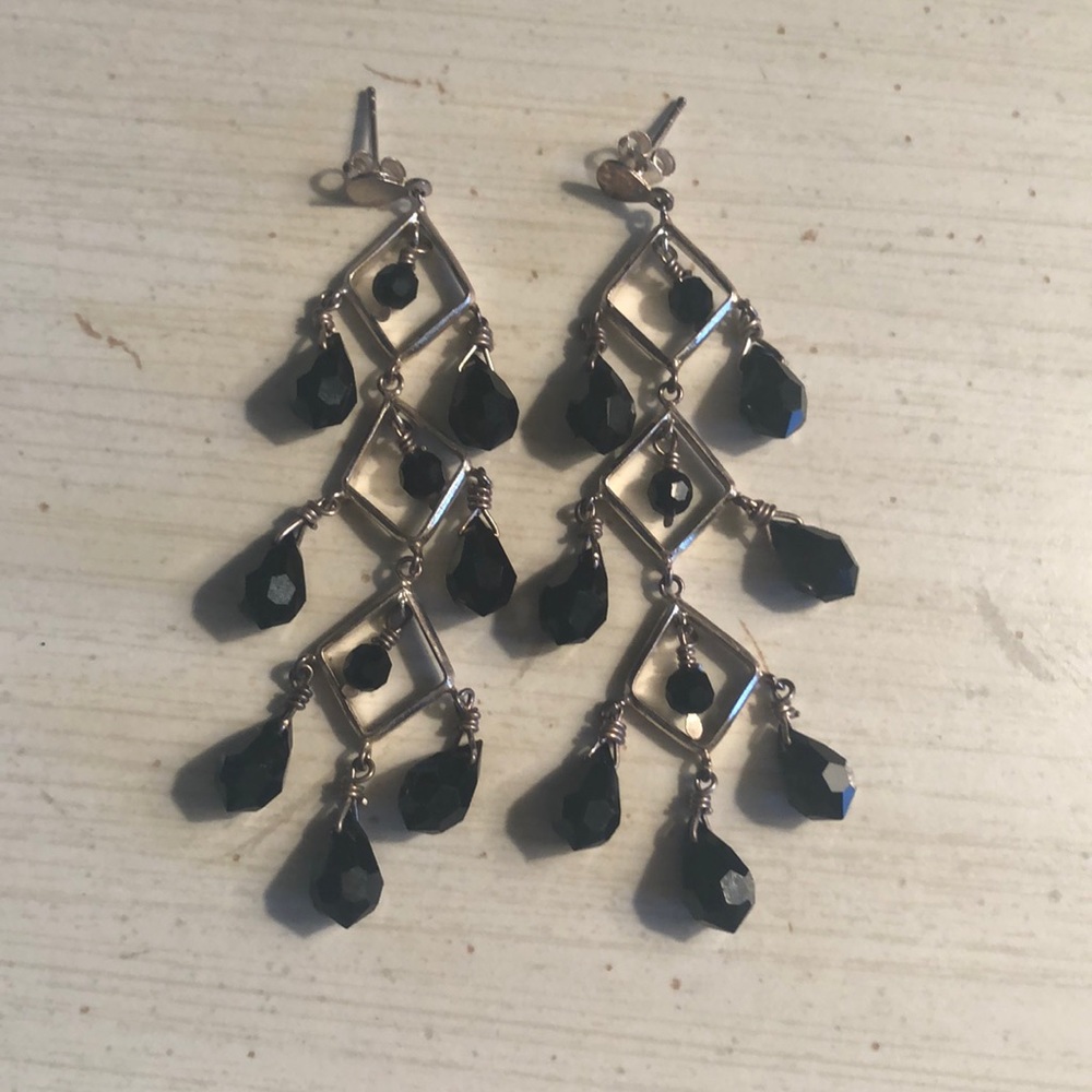 Black chandelier Earrings